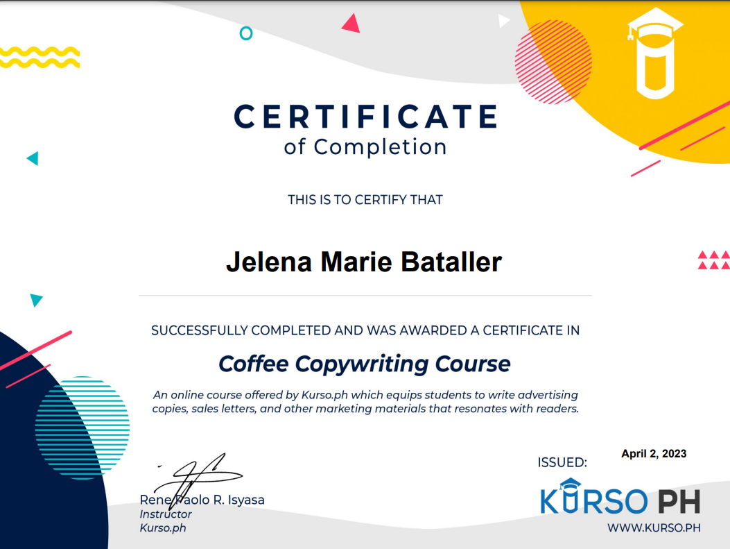 Copywriting Certificate